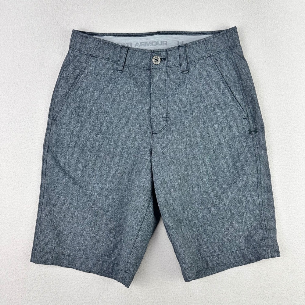 Under Armour Tech Golf Shorts Mens 30 Gray Loose Fit Heatgear Performance